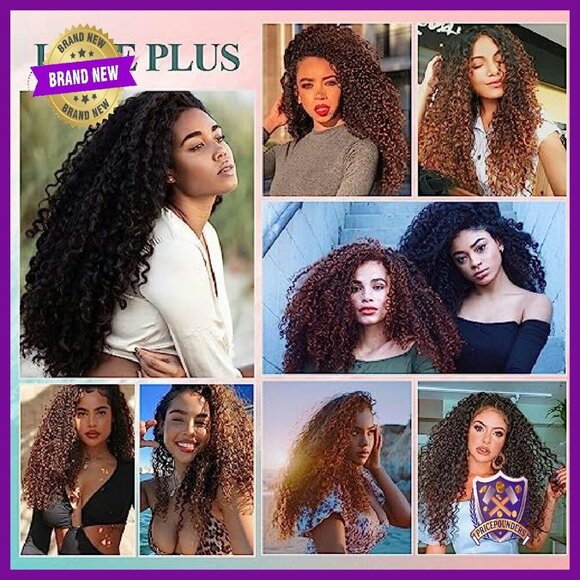 24 Inch Synthetic Curly Clip-In Hair Extensions - 7 Piece Set 140g